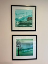 Pair Of Beautiful Watercolor Paintings Purchased From Mason Lynne Studio