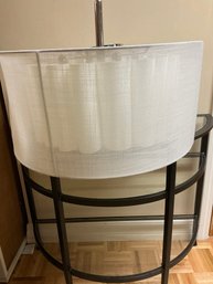 24 Inch Round Drum Chandelier With White Shade