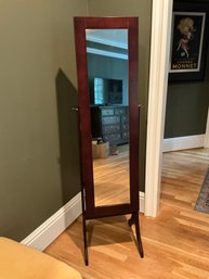 Great Floor Mirror With Jewelry Cabinet