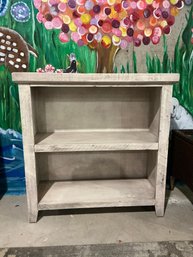 Light Wood Two Shelf Bookcase