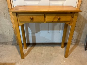 Pretty Pine Two Drawer Table