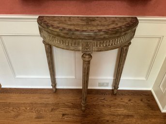 Beautiful Hand Painted Demilune Table