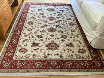 Como 5.5 X 7.7 Ivory And Rust Colored Rug