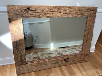 Stunning And Heavy Ethan Allen Reclaimed Wood Mirror