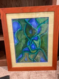 Abstract Water Pathways Painting