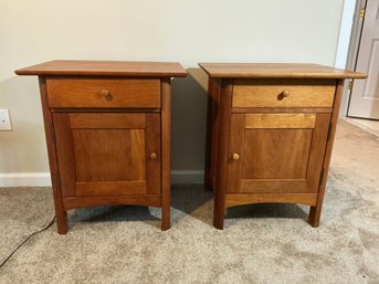 Pair Of Gorgeous Vermont Furniture Designs Heartwood Shaker Nightstands