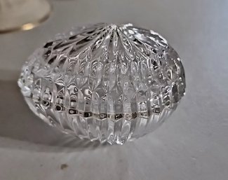 Lead Crystal Egg-shaped Trinket Box By Nachtmann