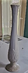 Porcelain Bud Vase From The Lenox Florentine Collection With Acanthus Leaf Embossing