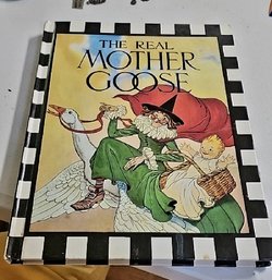 Hardcover Book Titled 'The Real Mother Goose' Illustrated By Blanche Fisher Wright, Published By Rand McNally