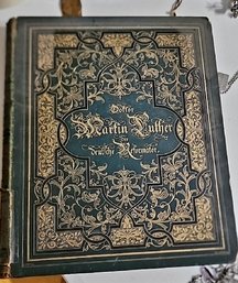 Ornate Gilt-decorated Leather-bound German Book Titled 'Doctor Martin Luther' By Friedrich Schrader