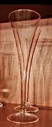 Set Of 2 Crystal Champagne Flute With Hollow Stem And Conical Bowl