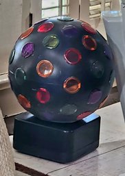 Vintage Rotating Disco Ball Light With Multicolored Lenses