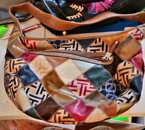 Tignanello Patchwork Leather Hobo Bag