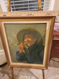 Oil Painting Titled 'Fisherman With Pipe' By Unknown Artist