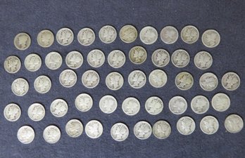 Lot Of 50 Mercury Dimes, Dates Vary From 1917-1935