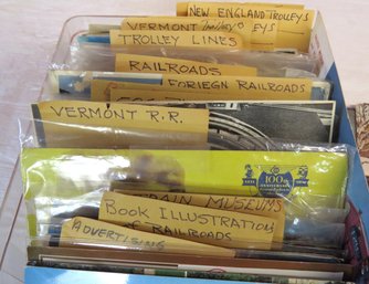 Lot Of Rail Road And Trolley Related Post Cards