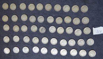 Lot Of 50 Silver Roosevelt Dimes