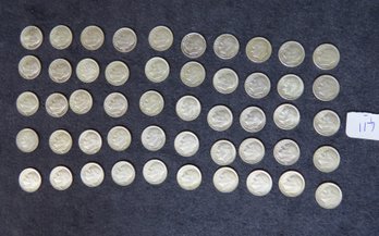 Lot 50 Silver Roosevelt Thirty-nine 1963, Eleven 1964
