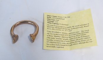 Brass -Manilla- Or (slave Tokens) Taken From Sunken British Ship