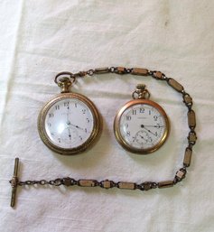 Two Gold Filled Pocket Watches - Elgin- Waltham