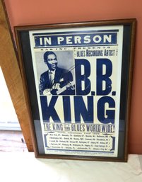 Signed And Framed B.B. King Poster 1998 North American Tour, By Hatch Show Prints