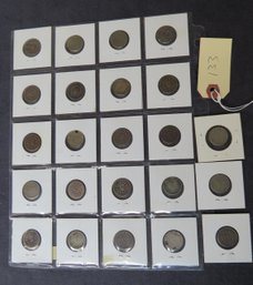 Lot Of 23 Shield Nickels