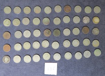 Lot Of 50 Liberty Head Nickels, Mixed Dates