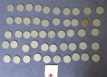 Lot Of 50 Liberty Head Nickels, Mixed Dates