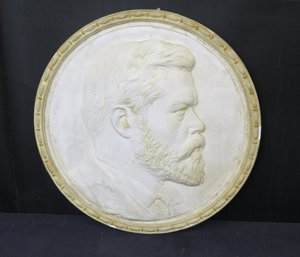 Plaster Relief Portrait Bust  - Possible Ulysses Grant - By Robert Kraus Boston