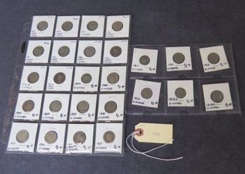 Lot Of 26 Liberty Head Nickels, Mixed Dates