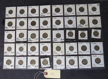 Lot Of 40 Buffalo Nickels, Mixed Dates