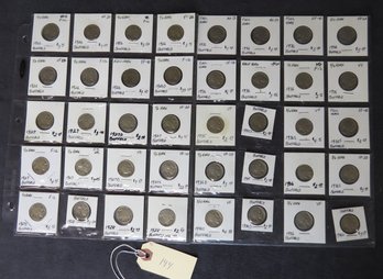 Lot Of 40 Buffalo Nickels, Mixed Dates