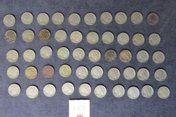 Lot 50 Buffalo Nickels,1935, 36, 37