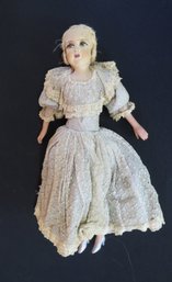 French Cloth Doll In Original Clothing