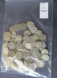 Lot Of 109 Buffalo Nickels, Worn Or Non-Legible Dates