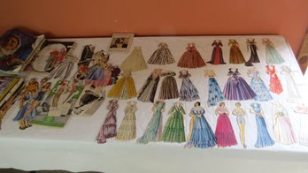Lot Vintage Paper Dolls