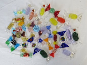 Large Lot Of Murano Glass Hard Candies