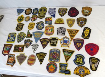 Lot State Police Insignia, Approx  46 Pieces From Various States