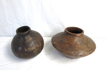 Two Primitive Pottery Vessels