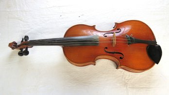 Violin, Label Reads Nicholas Amatus, Made In Germany, 14' Body,  23' Overall Length,  Bow Signed Thomas