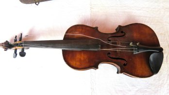 Violin, No Label, 2 Bows Unsigned, 14' Body, 23 ¼' Overall