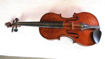 Violin Signed Justin Gilbert Victoria B. C. 1941, # 140, 14' Body, 23 ¼' Overall, Bow Signed Techler