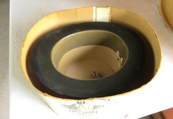 Vintage Silk Top Hat Churchill Style Signed Collins And Fairbanks In Original Hat Box