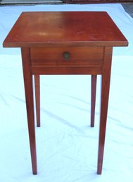 Tapered Leg Cherry One Drawer Stand