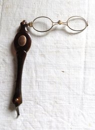 Tortoise Shell Fold Out Spectacles Or Lorgnette