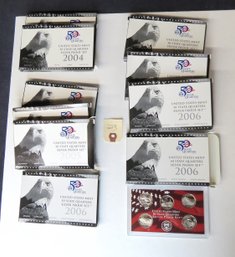 Ten U. S. Mint 50 State Quarters Silver Proof Sets