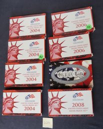 Eight U. S. Mint Silver Proof Sets