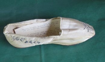 Silk Embroidered Wedding Slipper Worn By Canon Gillets