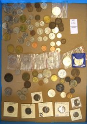 Tray Lot Miscellaneous Canadian And European Coins