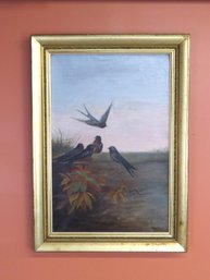 Oil Painting Swallow